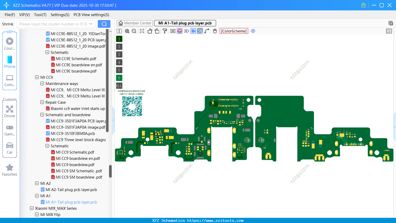 Xiaomi MI A1-Tail Plug Pcb Layer